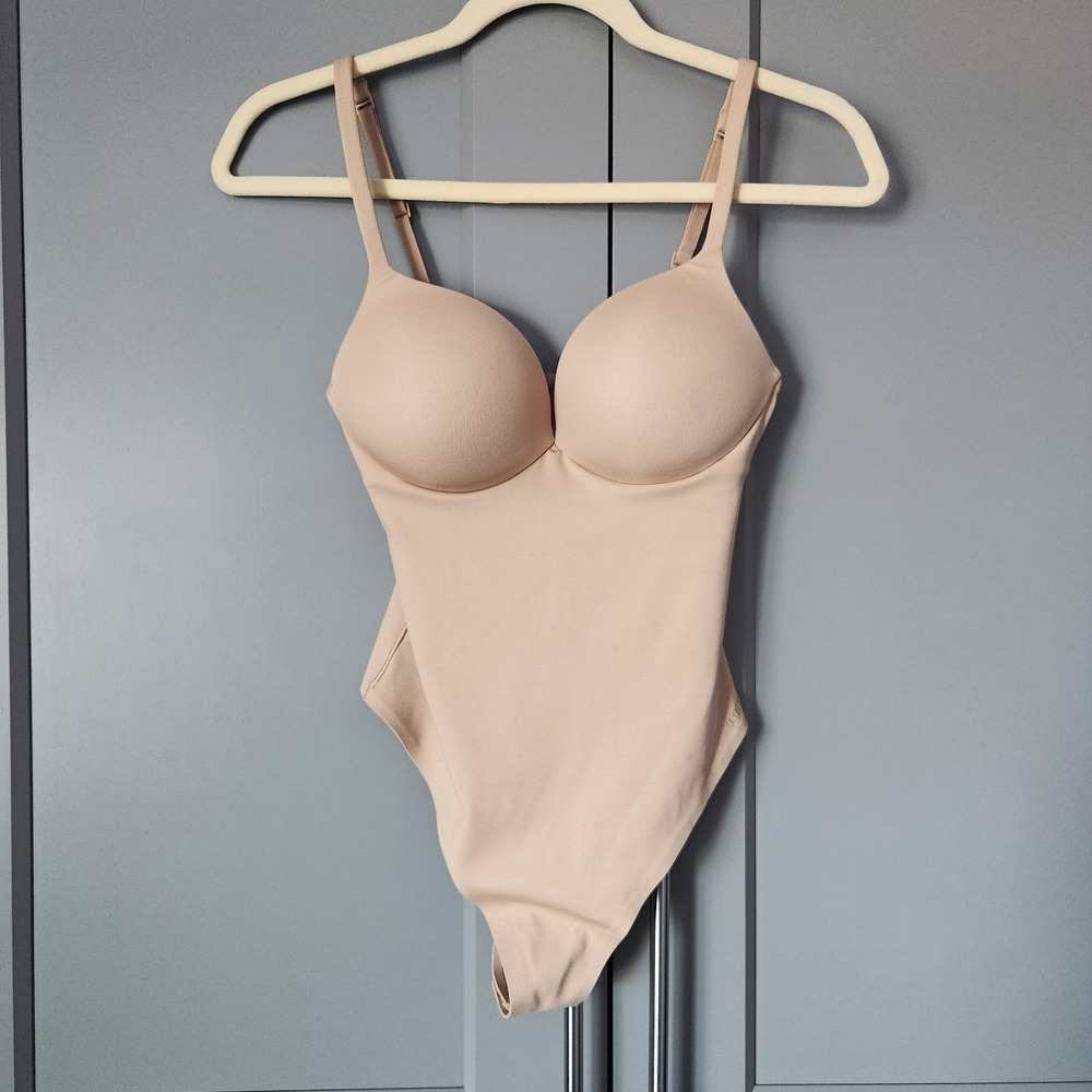NEW Skims Ultimate Body Push-Up Thong Bodysuit Clay XS NWT $128 SL-THG-8044W